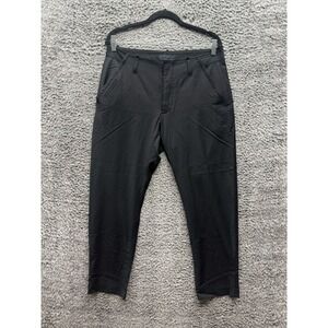 Diesel Black‎ Gold Wool Blend Slim Fit Tapered Trouser Pants Black Mens Size 46